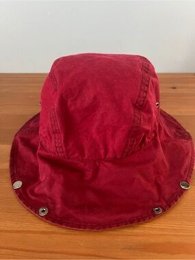 J. Crew Deep Burgundy Cotton Bucket Hat